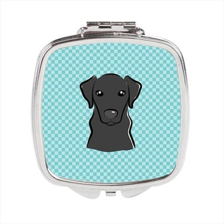 Carolines Treasures Carolines Treasures BB1173SCM Checkerboard Blue Black Labrador Compact Mirror; 2.75 x 3 x .3 In. BB1173SCM